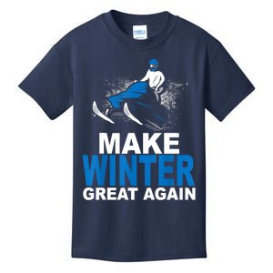 Snowmobile Make Winter Great Again Snowmobiling Gifts Kids T-Shirt