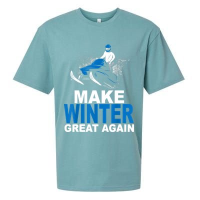 Snowmobile Make Winter Great Again Snowmobiling Gifts Sueded Cloud Jersey T-Shirt