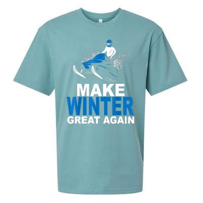 Snowmobile Make Winter Great Again Snowmobiling Gifts Sueded Cloud Jersey T-Shirt