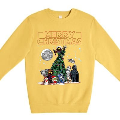 Star Movie Wars Christmas Merry Christmas Premium Crewneck Sweatshirt