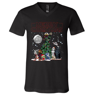 Star Movie Wars Christmas Merry Christmas V-Neck T-Shirt