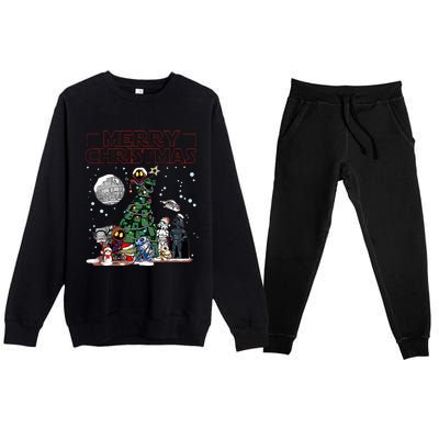 Star Movie Wars Christmas Merry Christmas Premium Crewneck Sweatsuit Set