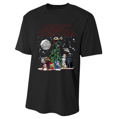 Star Movie Wars Christmas Merry Christmas Performance Sprint T-Shirt