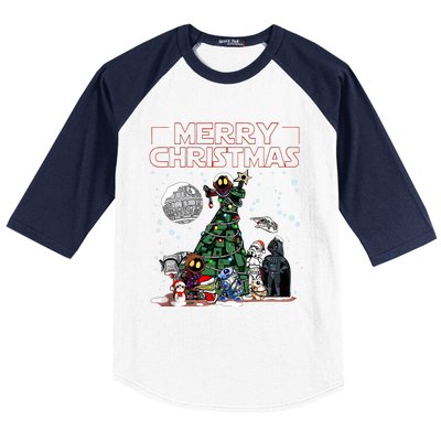 Star Movie Wars Christmas Merry Christmas Baseball Sleeve Shirt