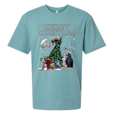 Star Movie Wars Christmas Merry Christmas Sueded Cloud Jersey T-Shirt