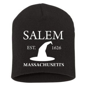 Salem Massachusetts Witch Gift Short Acrylic Beanie