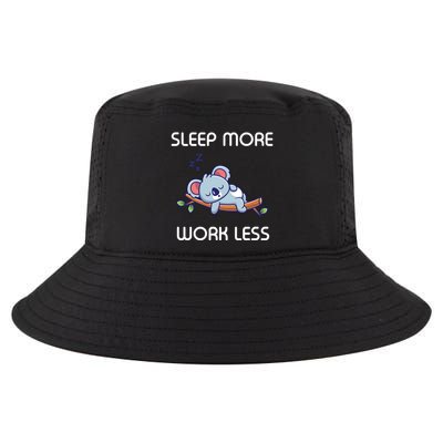 Sleep More Work Less Cool Comfort Performance Bucket Hat