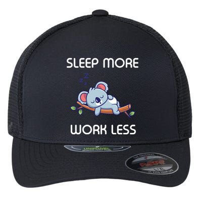 Sleep More Work Less Flexfit Unipanel Trucker Cap