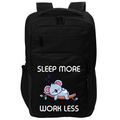 Sleep More Work Less Impact Tech Backpack