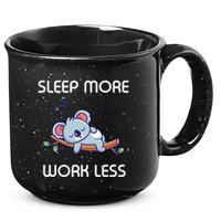 Sleep More Work Less 15oz Campfire Ceramic Mug