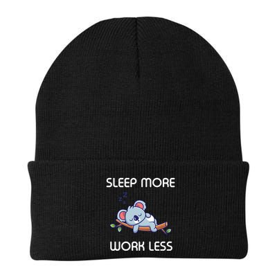 Sleep More Work Less Knit Cap Winter Beanie