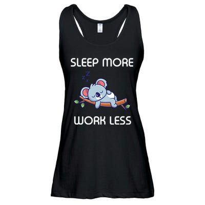 Sleep More Work Less Ladies Essential Flowy Tank