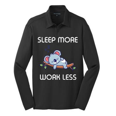 Sleep More Work Less Silk Touch Performance Long Sleeve Polo