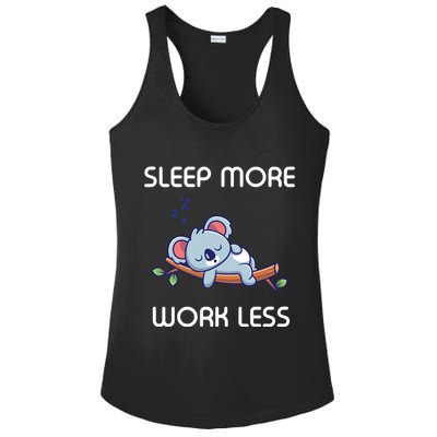 Sleep More Work Less Ladies PosiCharge Competitor Racerback Tank