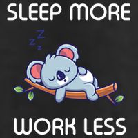 Sleep More Work Less Golf Towel