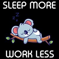 Sleep More Work Less Short Acrylic Beanie