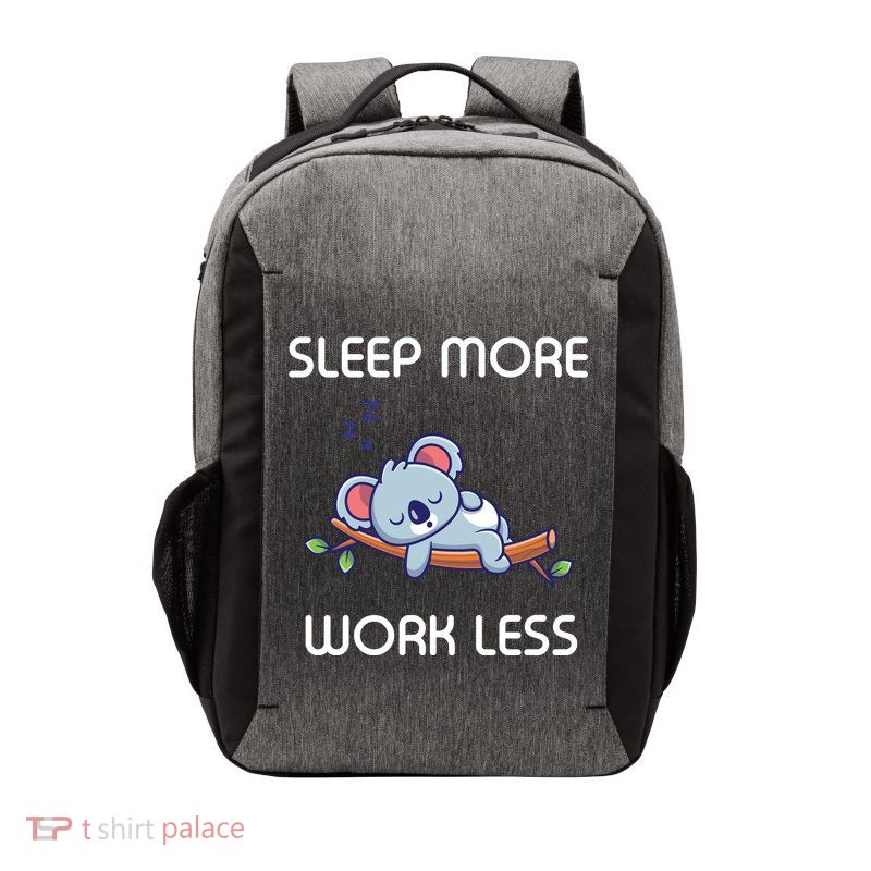 Sleep More Work Less Vector Backpack