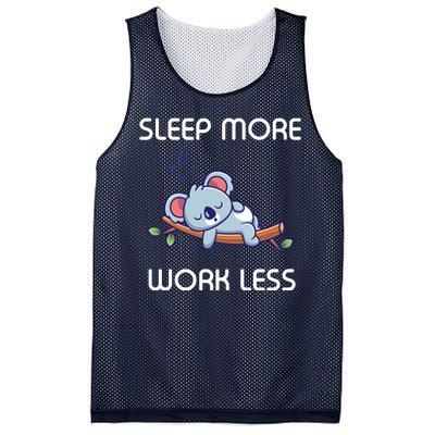 Sleep More Work Less Mesh Reversible Basketball Jersey Tank