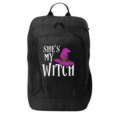 Shes My Witch Funny Matching Halloween Costume Couple City Backpack