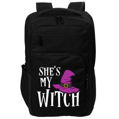 Shes My Witch Funny Matching Halloween Costume Couple Impact Tech Backpack