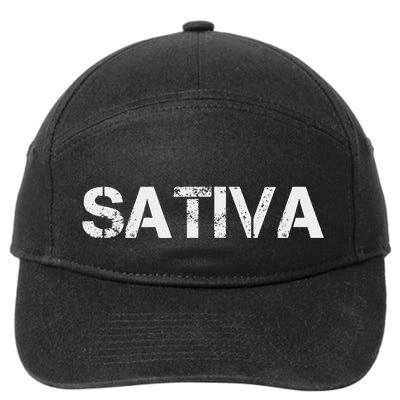 Sativa Marijuana Weed Cannabis Pot Smoker 7-Panel Snapback Hat