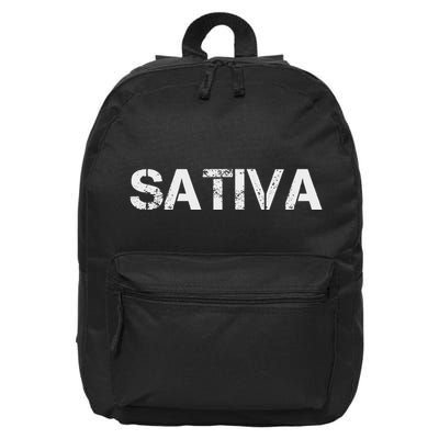 Sativa Marijuana Weed Cannabis Pot Smoker 16 in Basic Backpack