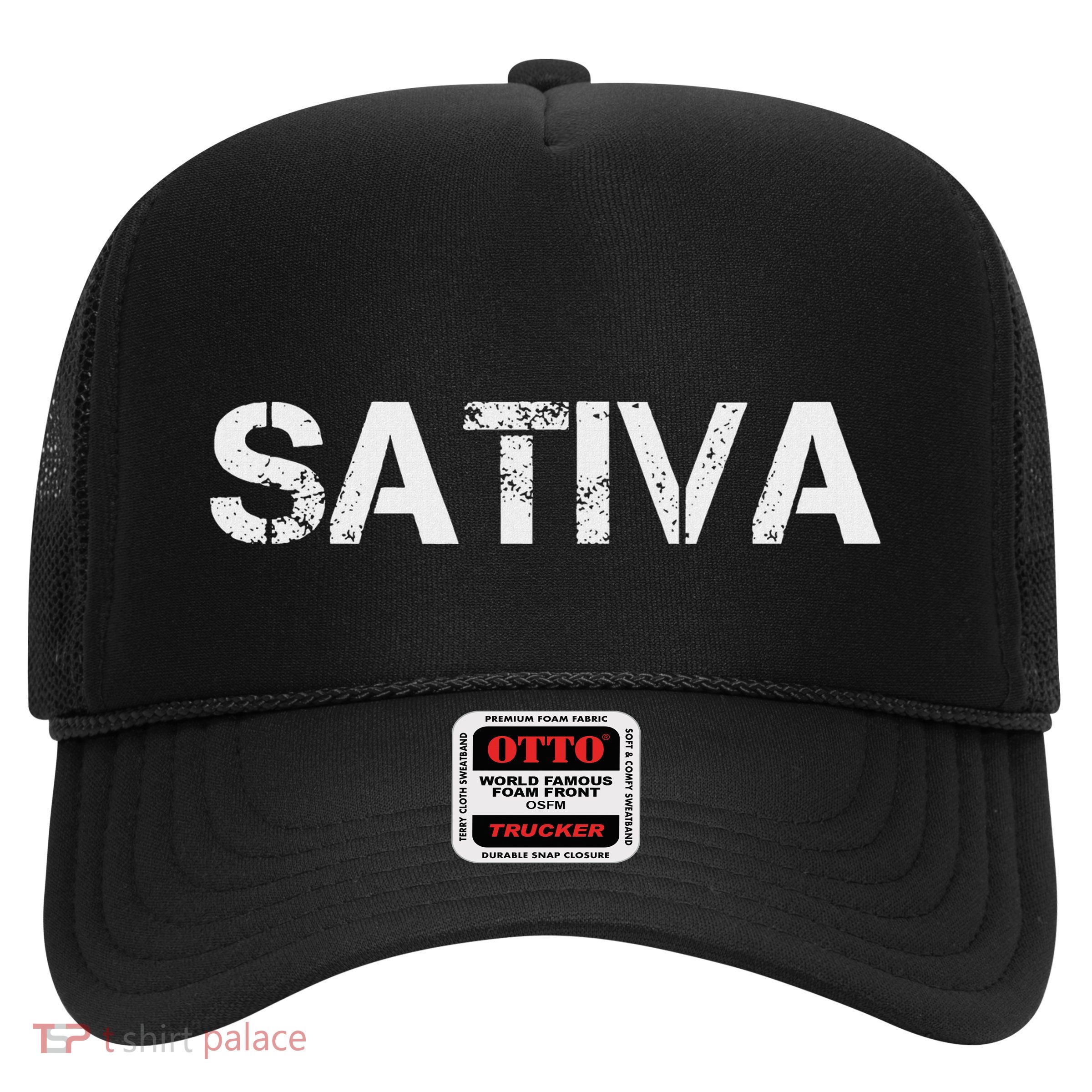 Sativa Marijuana Weed Cannabis Pot Smoker Trucker Hat