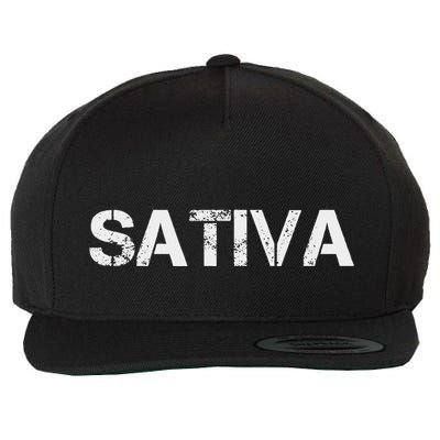 Sativa Marijuana Weed Cannabis Pot Smoker Wool Snapback Cap