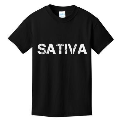 Sativa Marijuana Weed Cannabis Pot Smoker Kids T-Shirt