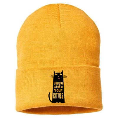 Show Me Your Kitties Cat Funny Cat Lover Gift Sustainable Knit Beanie