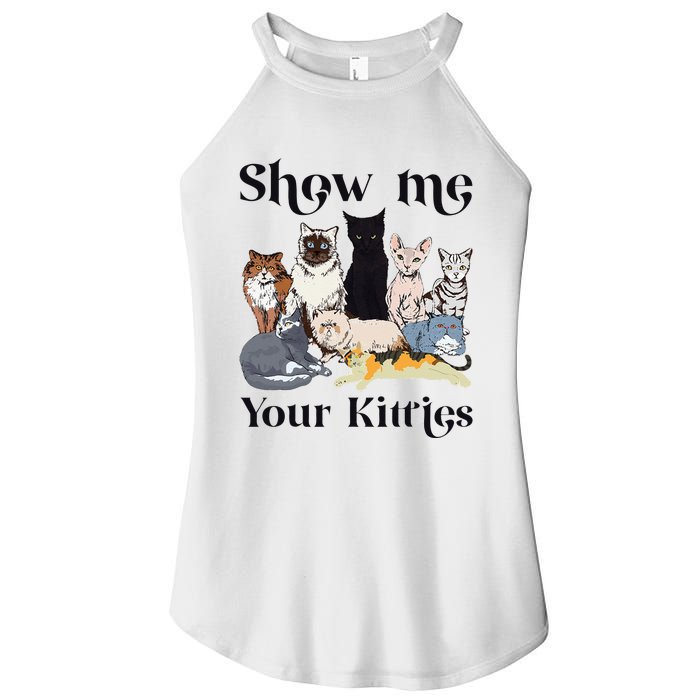 Show Me Your Kitties Cat Breed Cute Cat Women’s Perfect Tri Rocker Tank