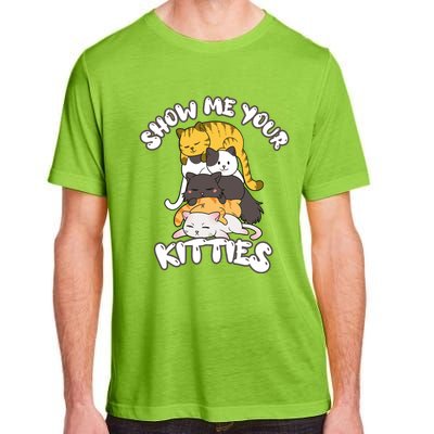 Show Me Your Kitties Cat Kitten Lover Retro Vintage Gift Great Gift Adult ChromaSoft Performance T-Shirt