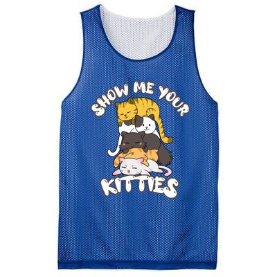 Show Me Your Kitties Cat Kitten Lover Retro Vintage Gift Great Gift Mesh Reversible Basketball Jersey Tank