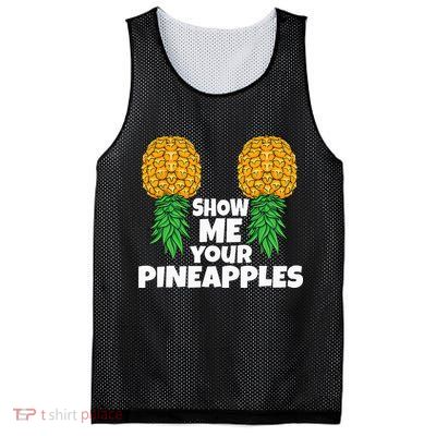 Show Me Your Pineapples Swinger Upside Down Pineapple Men Mesh Reversible Basketball Jersey Tank