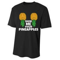 Show Me Your Pineapples Swinger Upside Down Pineapple Men Performance Sprint T-Shirt