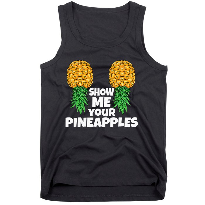 Show Me Your Pineapples Swinger Upside Down Pineapple Men Tank Top