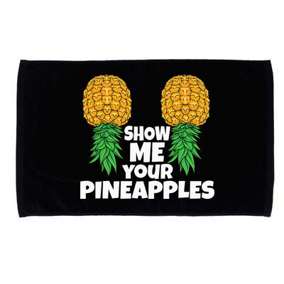 Show Me Your Pineapples Swinger Upside Down Pineapple Men Microfiber Hand Towel