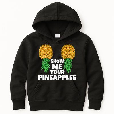 Show Me Your Pineapples Swinger Upside Down Pineapple Men Kids Hoodie