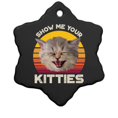 Show Me Your Kitties Cat Kitten Lover Gift Ceramic Star Ornament