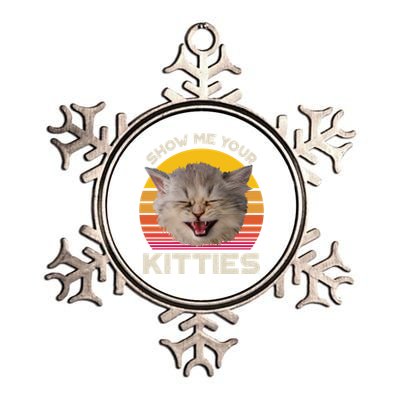 Show Me Your Kitties Cat Kitten Lover Gift Metallic Star Ornament