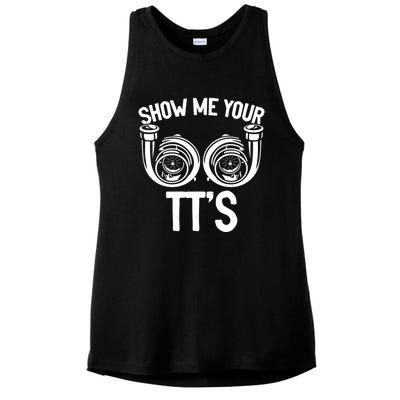 Show Me Your Tt Twin Turbo Racing Gift Ladies PosiCharge Tri-Blend Wicking Tank