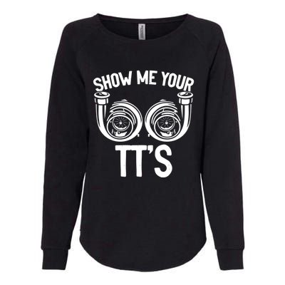 Show Me Your Tt Twin Turbo Racing Gift Womens California Wash Sweatshirt