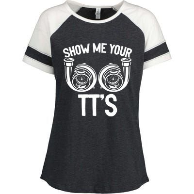 Show Me Your Tt Twin Turbo Racing Gift Enza Ladies Jersey Colorblock Tee