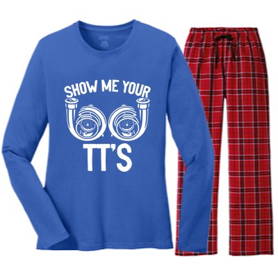 Show Me Your Tt Twin Turbo Racing Gift Women's Long Sleeve Flannel Pajama Set 