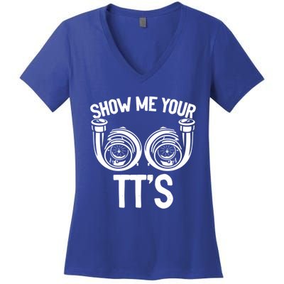 Show Me Your Tt Twin Turbo Racing Gift Women's V-Neck T-Shirt