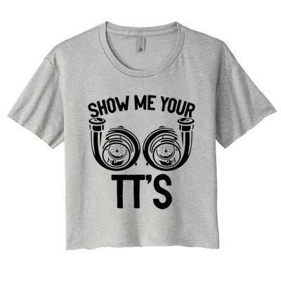 Show Me Your Tt Twin Turbo Racing Gift Women's Crop Top Tee