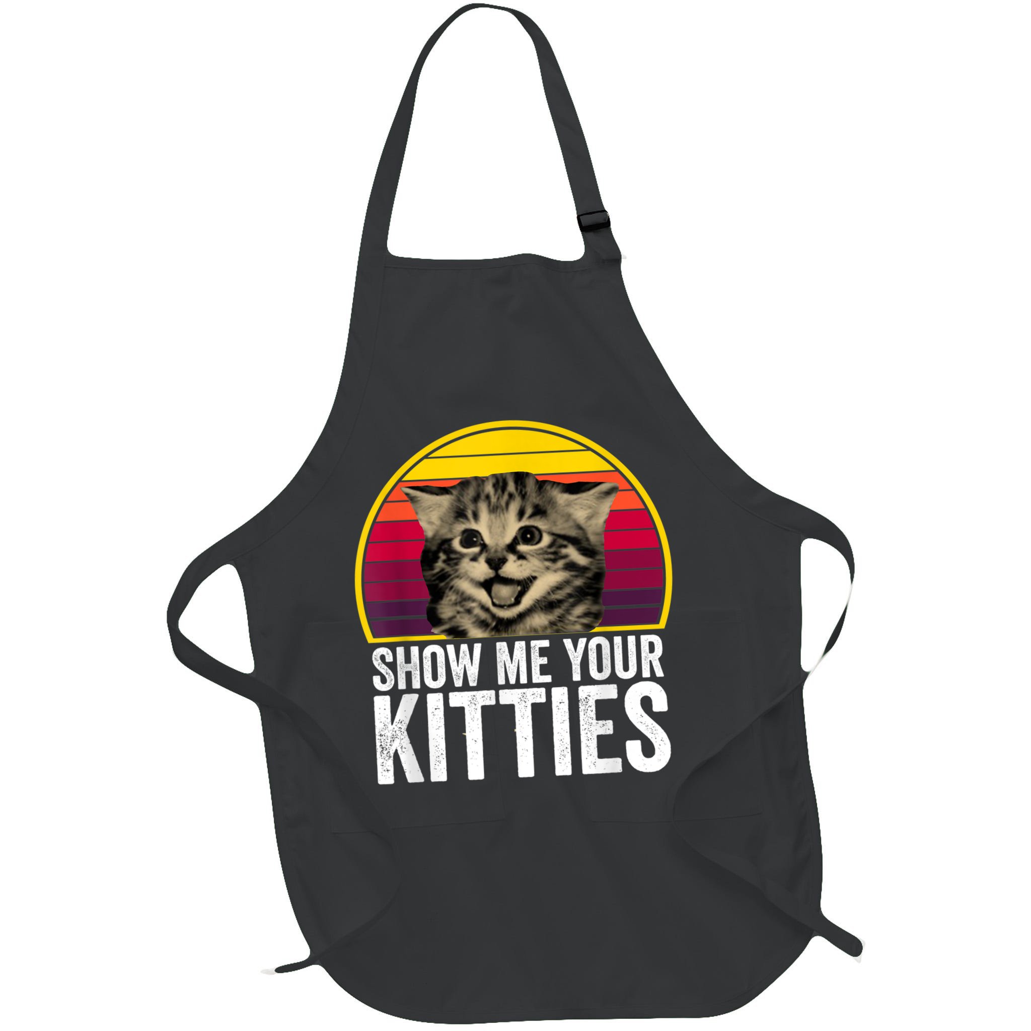 Show Me Your Kitties Cat Lover Retro Vintage Gift Apron