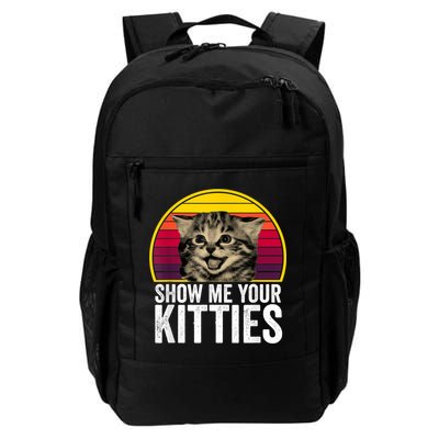 Show Me Your Kitties Cat Lover Retro Vintage Gift Backpack
