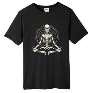 Skeleton Meditating Yoga Namaste 7 Chakras Spooky Halloween Cool Gift Tall Fusion ChromaSoft Performance T-Shirt