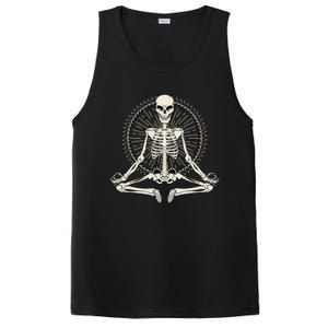 Skeleton Meditating Yoga Namaste 7 Chakras Spooky Halloween Cool Gift PosiCharge Competitor Tank